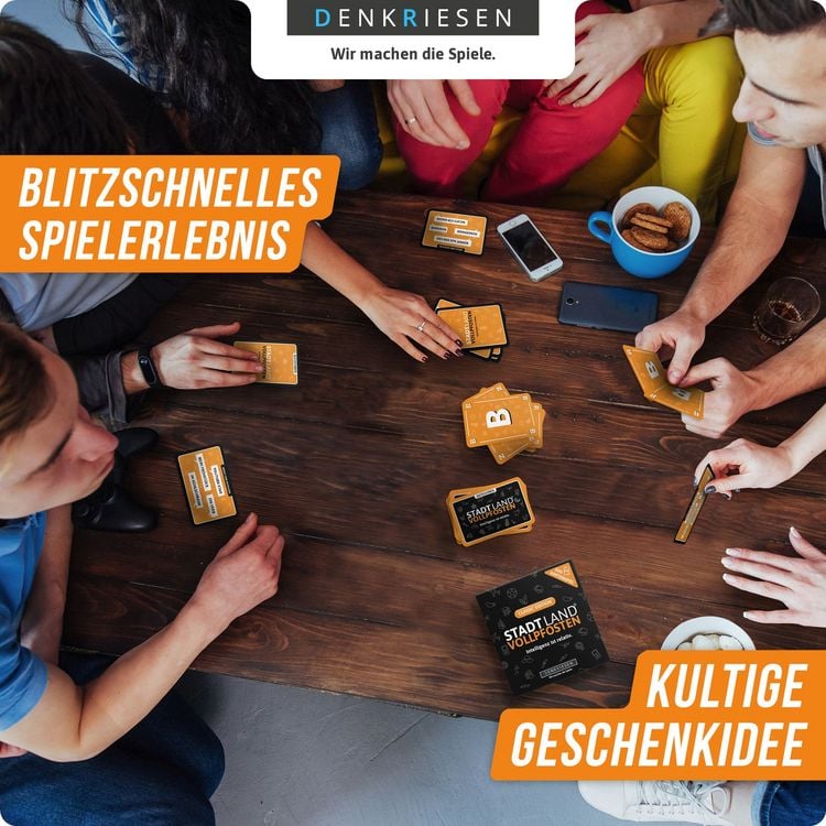Produktbild: DENKRIESEN - STADT LAND VOLLPFOSTEN&reg; &ndash; Das Kartenspiel &ndash; CLASSIC EDITION "Intelligenz ist relativ"