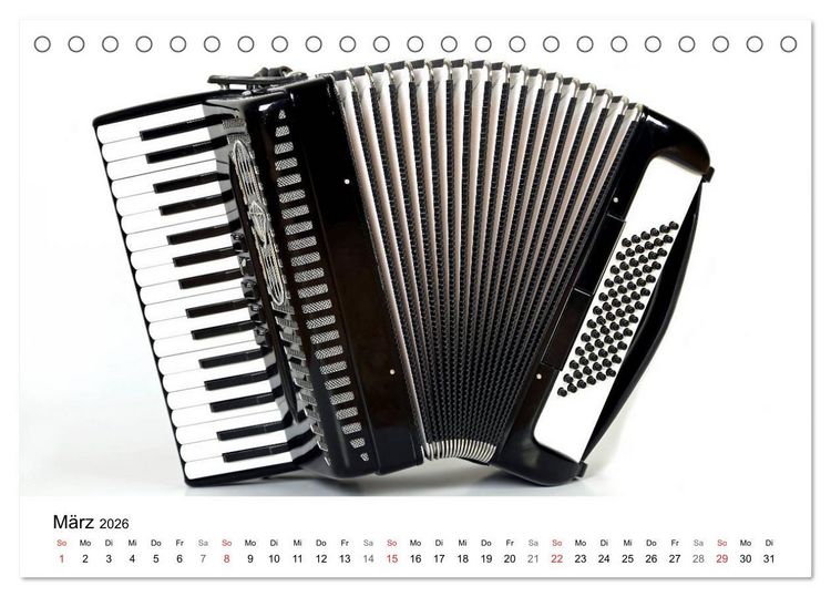 Produktbild: Musik ist mein Leben (Tischkalender 2026 DIN A5 quer), CALVENDO Monatskalender