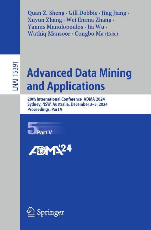 Produktbild: Advanced Data Mining and Applications