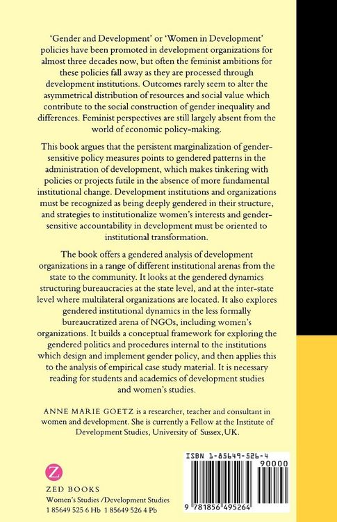 Produktbild: Getting Institutions Right for Women in Development