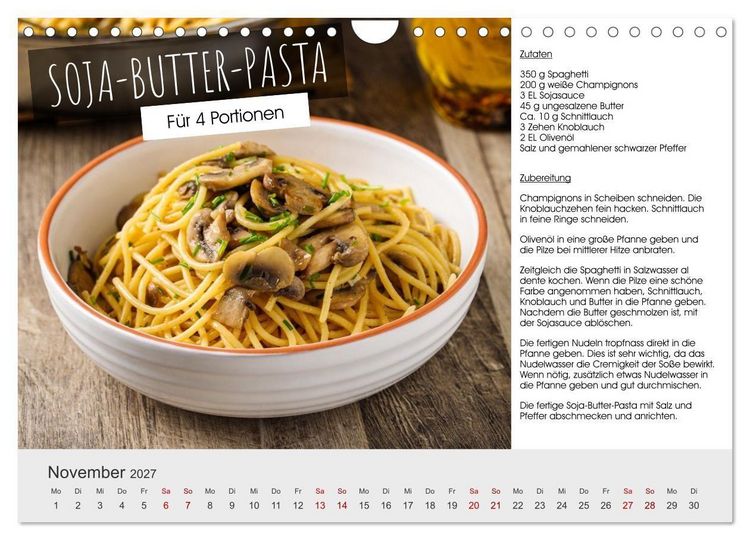 Produktbild: Vegetarisch - leicht und lecker (Wandkalender 2027 DIN A4 quer), CALVENDO Monatskalender