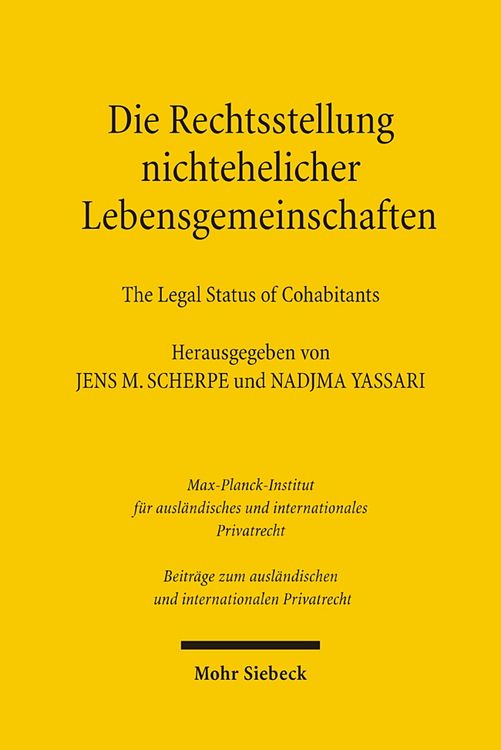Produktbild: Die Rechtsstellung nichtehelicher Lebensgemeinschaften - The Legal Status of Cohabitants