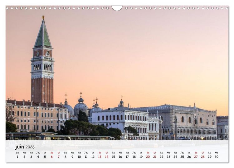 Produktbild: Venise - Un hommage imag&eacute; &agrave; la magie v&eacute;nitienne (Calendrier mural 2026 DIN A3 vertical), CALVENDO calendrier mensuel