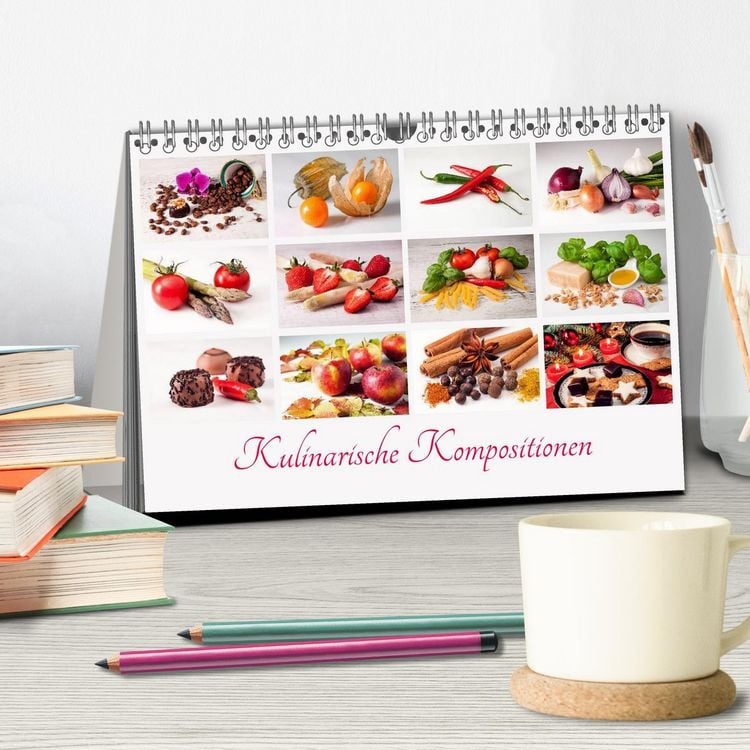 Produktbild: Kulinarische Kompositionen (Tischkalender 2026 DIN A5 quer), CALVENDO Monatskalender