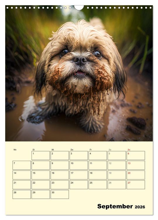 Produktbild: Shih Tzu Alarm. Gl&uuml;ckliche Wuschelk&ouml;pfe (Wandkalender 2026 DIN A3 hoch), CALVENDO Monatskalender
