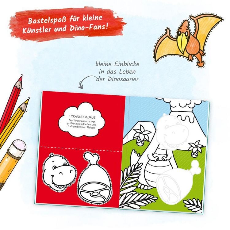 Produktbild: Tr&ouml;tsch Bastelbuch Dinosaurier Bastelei