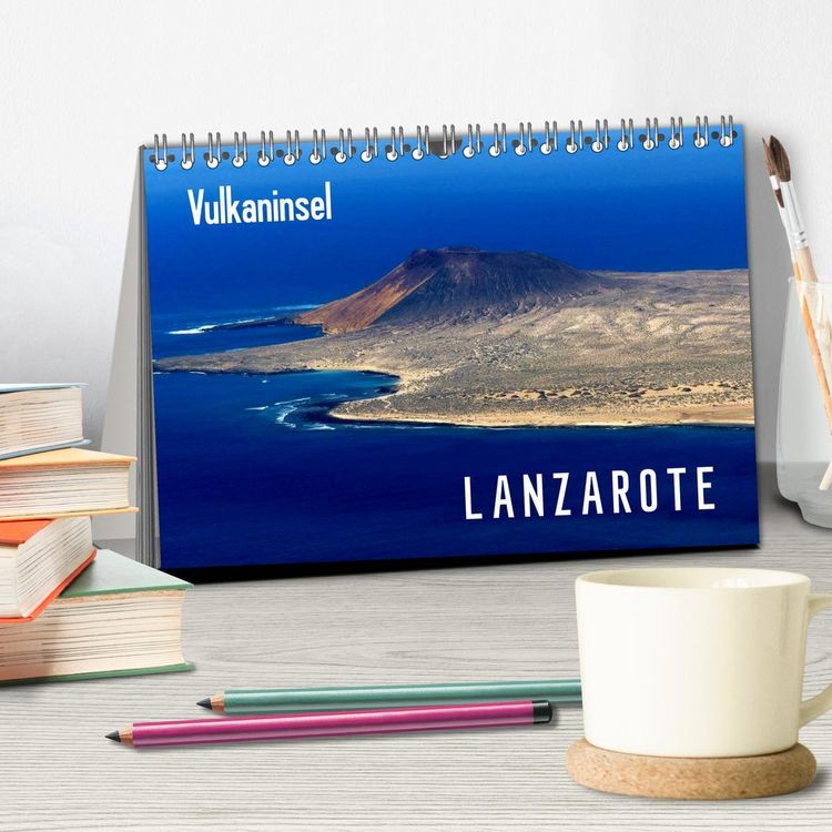 Produktbild: Vulkaninsel Lanzarote (Tischkalender 2026 DIN A5 quer), CALVENDO Monatskalender