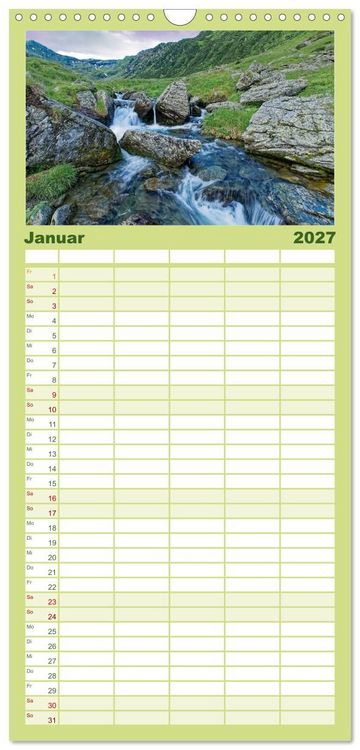 Produktbild: Familienplaner 2027 - Siebenb&uuml;rgen und das Fagaras Gebirge mit 5 Spalten (Wandkalender, 21 x 45 cm) CALVENDO