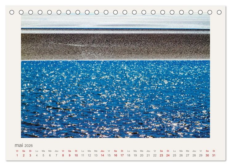 Produktbild: La mer sous le ciel (Calendrier de bureau 2026 DIN A5 vertical), CALVENDO calendrier mensuel