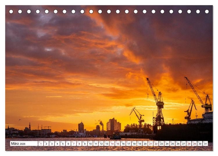 Produktbild: Urbane Impressionen: Hansestadt Hamburg - Tor zur Welt (Tischkalender 2026 DIN A5 quer), CALVENDO Monatskalender