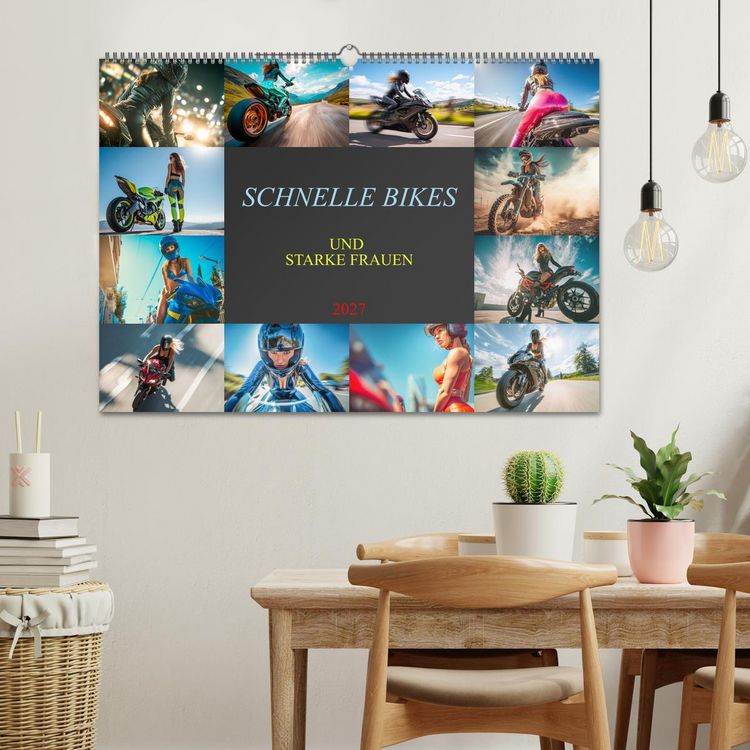 Produktbild: Schnelle Bikes und Starke Frauen (Wandkalender 2027 DIN A2 quer), CALVENDO Monatskalender