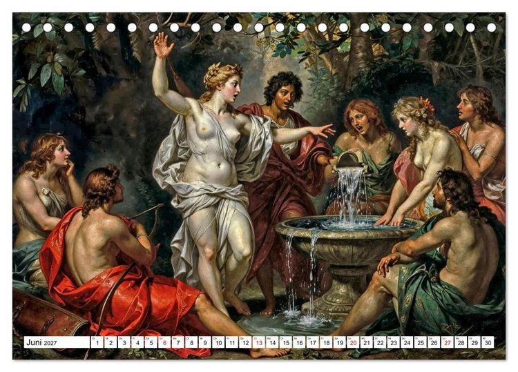 Produktbild: Mythologische Geschichten in barocker Pracht (Tischkalender 2027 DIN A5 quer), CALVENDO Monatskalender
