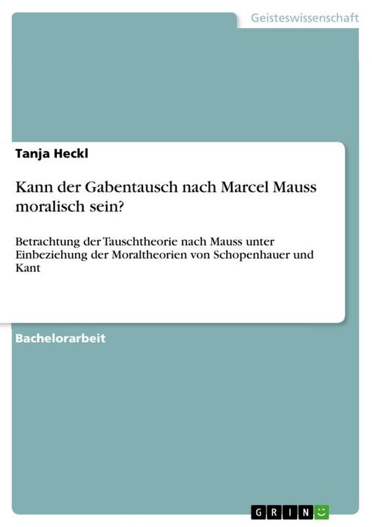 Produktbild: Kann der Gabentausch nach Marcel Mauss moralisch sein?