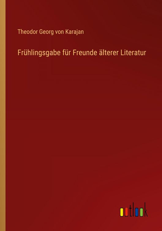 Produktbild: Fr&uuml;hlingsgabe f&uuml;r Freunde &auml;lterer Literatur