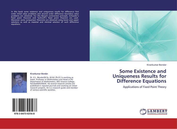 Produktbild: Some Existence and Uniqueness Results for Difference Equations