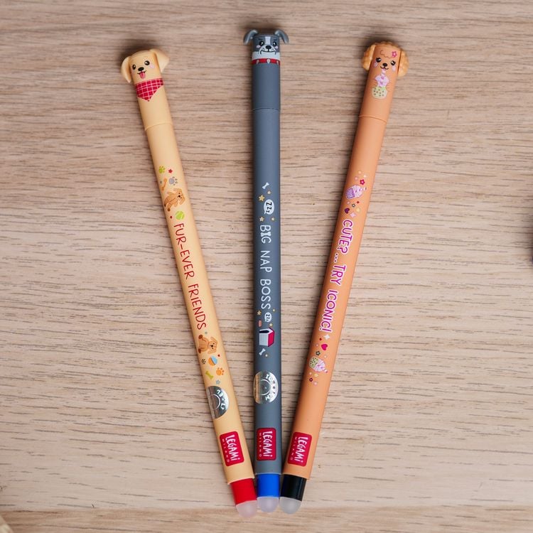 Produktbild: Legami l&ouml;schbarer Gelstift - Fur-ever friends - Set of 3