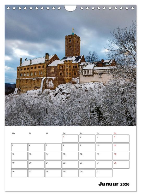 Produktbild: Die Th&uuml;ringer Wartburg (Wandkalender 2026 DIN A4 hoch), CALVENDO Monatskalender