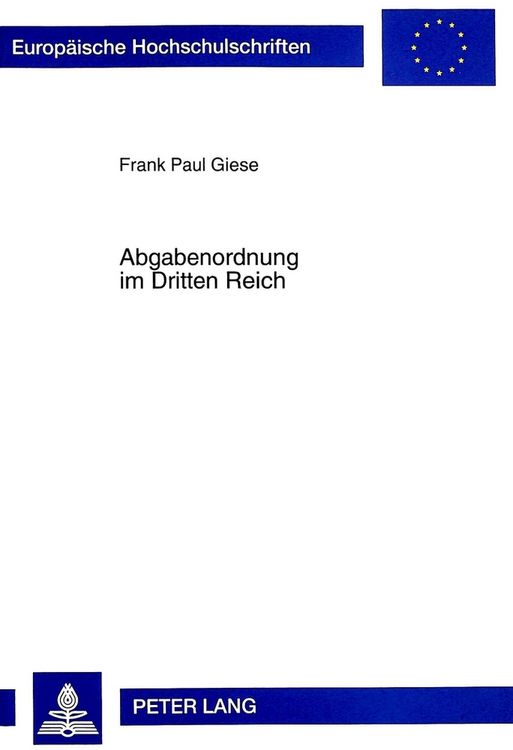 Produktbild: Abgabenordnung im Dritten Reich