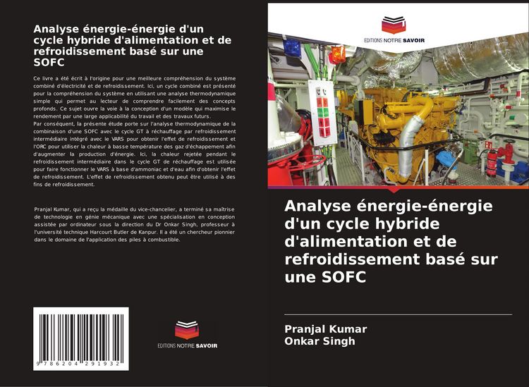 Produktbild: Analyse &eacute;nergie-&eacute;nergie d'un cycle hybride d'alimentation et de refroidissement bas&eacute; sur une SOFC