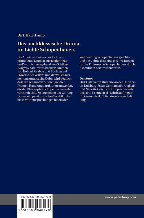 Produktbild: Das nachklassische Drama im Lichte Schopenhauers