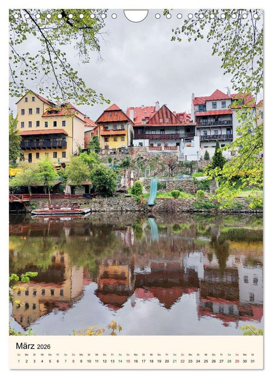 Produktbild: Krumau in Tschechien - Wundersch&ouml;nes Cesky Krumlov (Wandkalender 2026 DIN A4 hoch), CALVENDO Monatskalender