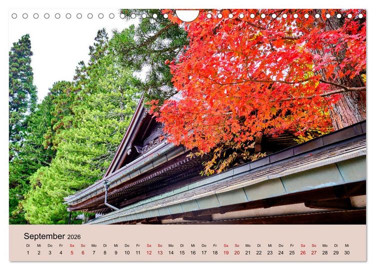 Produktbild: Japan im Herbst (Wandkalender 2026 DIN A4 quer), CALVENDO Monatskalender