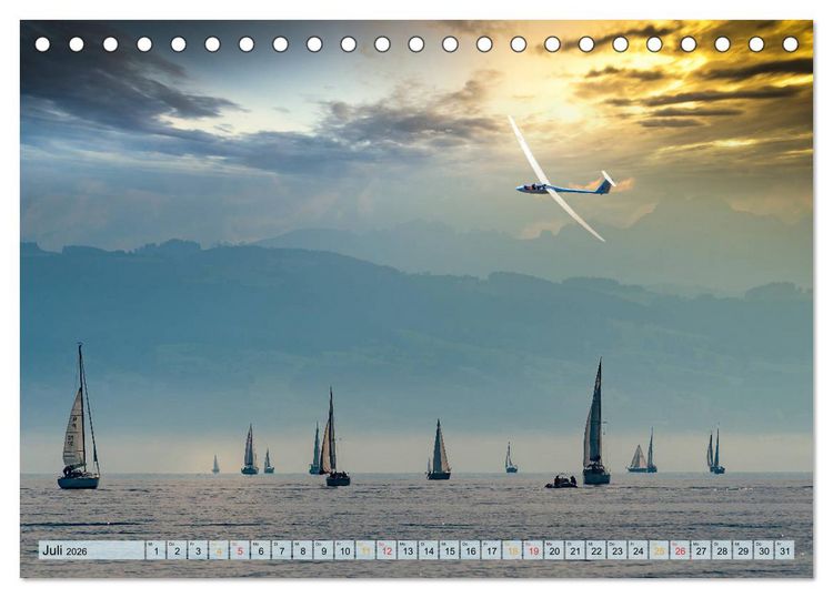 Produktbild: Segelflug, ein St&uuml;ck Freiheit (Tischkalender 2026 DIN A5 quer), CALVENDO Monatskalender