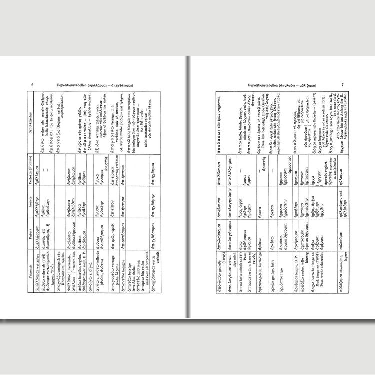 Produktbild: Repetitionstabellen zur kurzgefa&szlig;ten griechischen Schulgrammatik