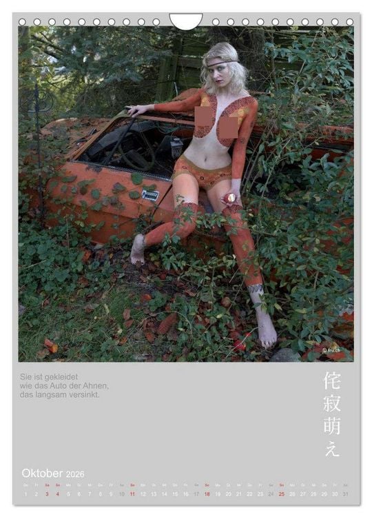 Produktbild: wabi sabi moe - hinrei&szlig;end vergammelt erotisch - Akt/Bodypainting (Wandkalender 2026 DIN A4 hoch), CALVENDO Monatskalender