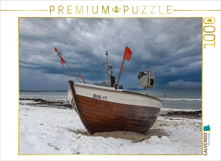 Produktbild: CALVENDO Puzzle Fischerboot in Binz | 1000 Teile Lege-Gr&ouml;&szlig;e 64x48cm Foto-Puzzle f&uuml;r gl&uuml;ckliche Stunden