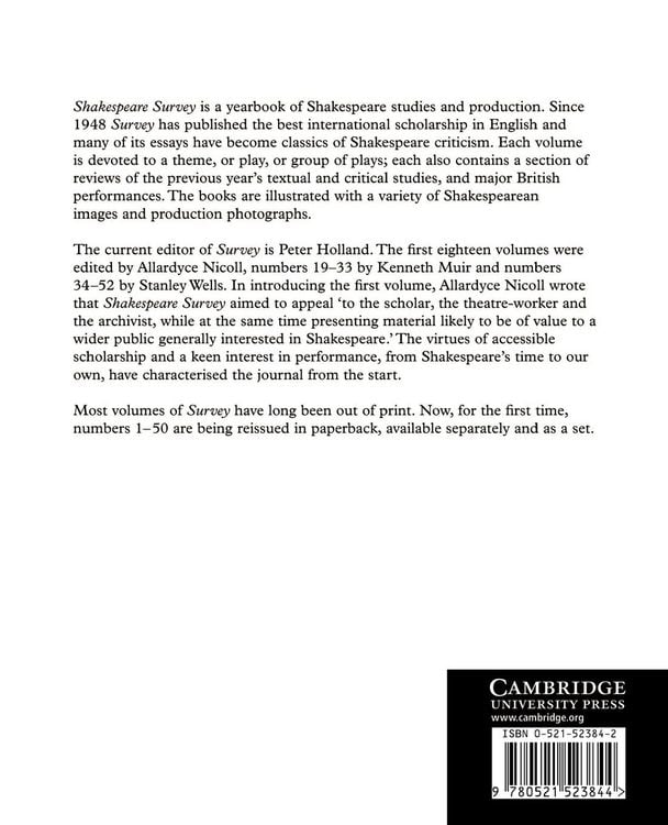 Produktbild: Shakespeare Survey
