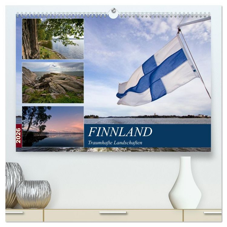 Produktbild: FINNLAND Traumhafte Landschaften (hochwertiger Premium Wandkalender 2026 DIN A2 quer), Kunstdruck in Hochglanz