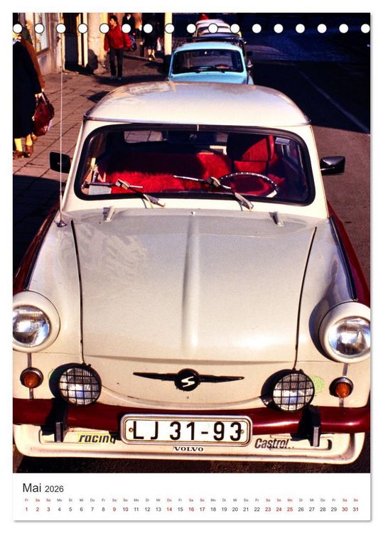 Produktbild: Auto-Land DDR - Trabant und Wartburg (Tischkalender 2026 DIN A5 hoch), CALVENDO Monatskalender