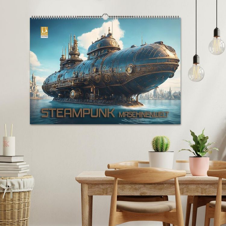 Produktbild: Steampunk Maschinenwelt (Wandkalender 2026 DIN A2 quer), CALVENDO Monatskalender