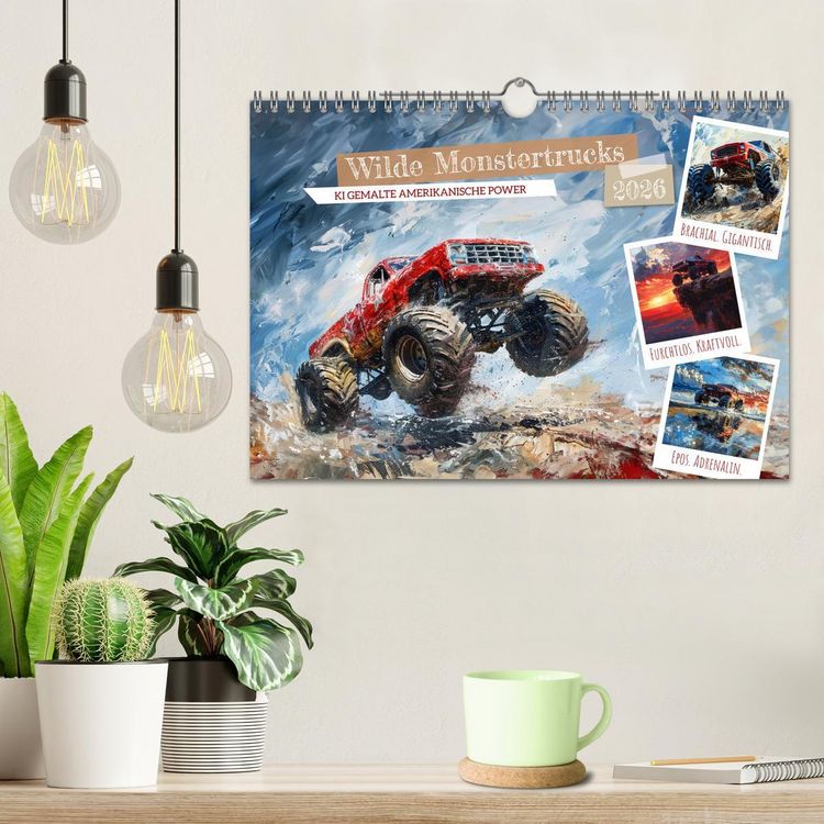 Produktbild: Wilde Monstertrucks (Wandkalender 2026 DIN A4 quer), CALVENDO Monatskalender