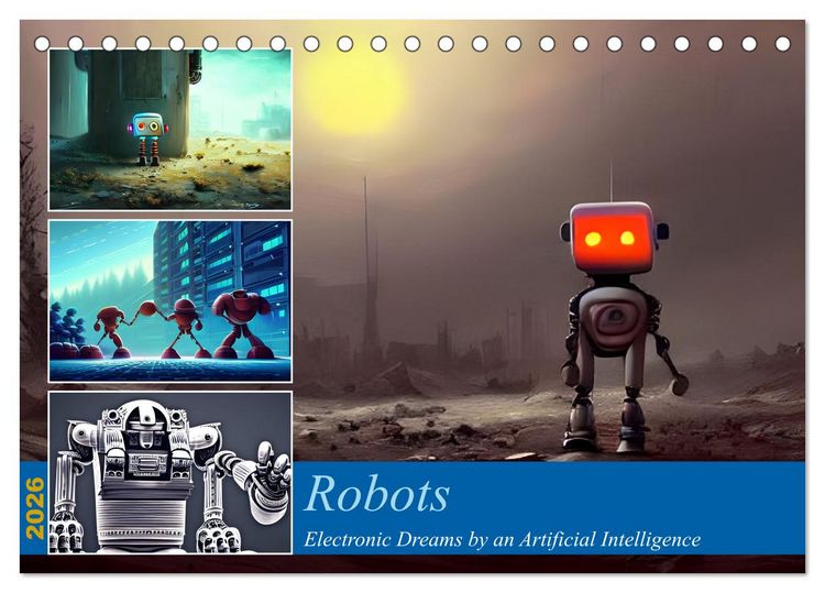 Produktbild: Robots (Desk Calendar 2026 DIN A5 landscape), CALVENDO 12 Month DeskCalendar
