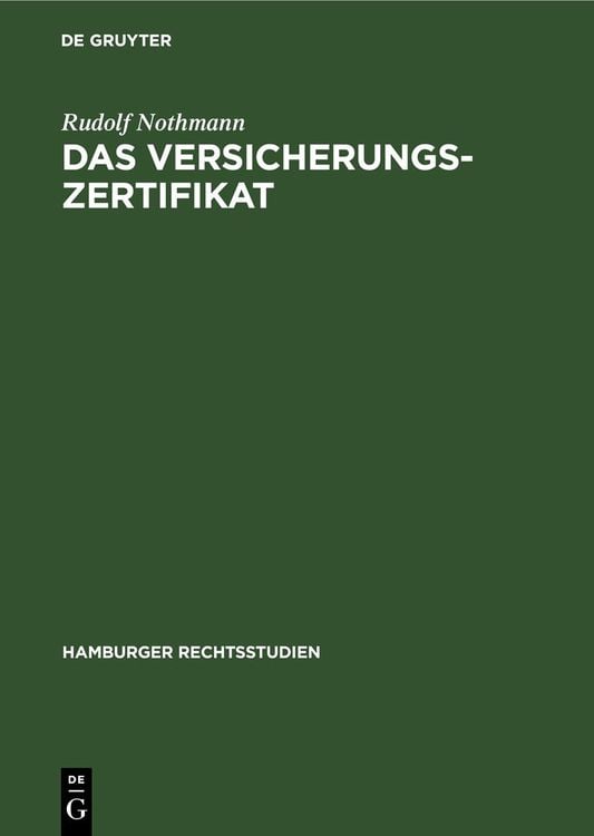 Produktbild: Das Versicherungs-Zertifikat