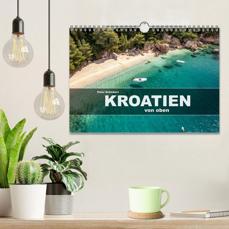 Produktbild: Kroatien von oben (Wandkalender 2026 DIN A4 quer), CALVENDO Monatskalender