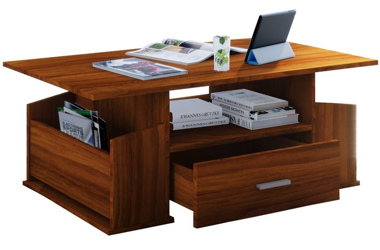 Produktbild: Holz Sofatisch Couchtisch Schublade Junata