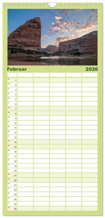 Produktbild: Familienplaner 2026 - Westw&auml;rts - &Uuml;ber die Rocky Mountains zum Pazifik mit 5 Spalten (Wandkalender, 21 x 45 cm) CALVENDO