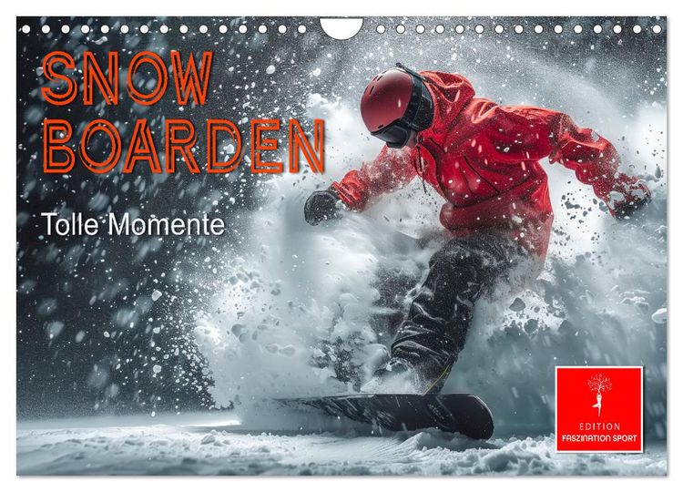 Produktbild: Snowboarden - tolle Momente (Wandkalender 2026 DIN A4 quer), CALVENDO Monatskalender