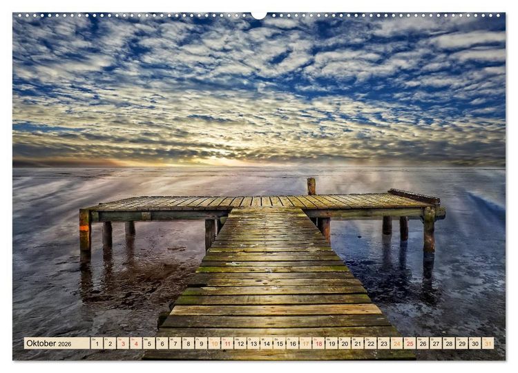 Produktbild: Friesland - Watt und Nordsee (hochwertiger Premium Wandkalender 2026 DIN A2 quer), Kunstdruck in Hochglanz