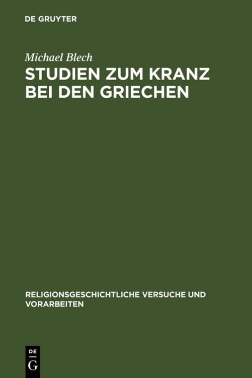 Produktbild: Studien zum Kranz bei den Griechen