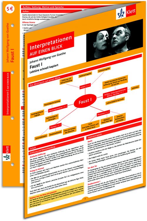 Produktbild: Klett Interpretationen auf einen Blick Johann Wolfgang von Goethe, Faust I