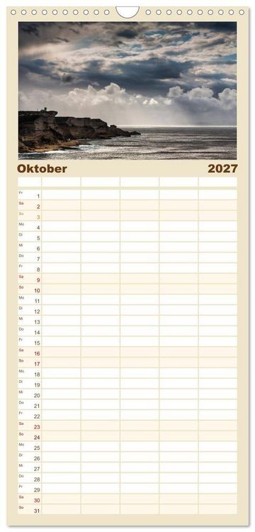 Produktbild: Familienplaner 2027 - Bonifacio. Korsika mit 5 Spalten (Wandkalender, 21 x 45 cm) CALVENDO