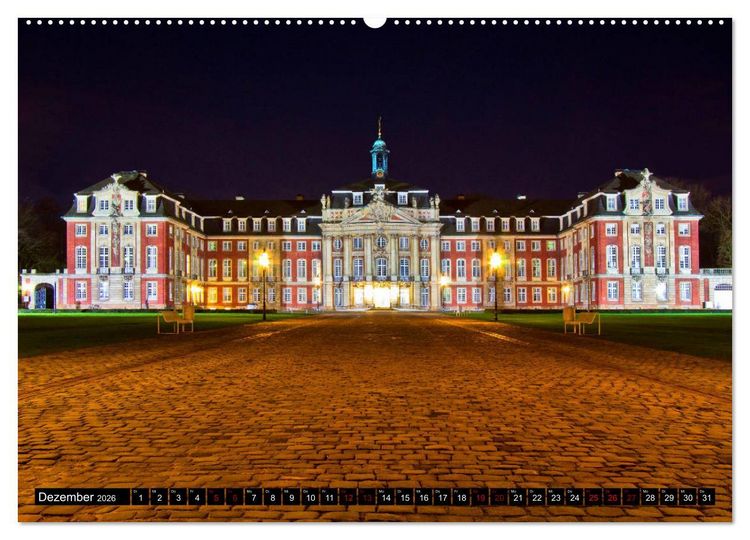 Produktbild: M&uuml;nsterland Romantik - Romantische Schl&ouml;sser und Wasserburgen (hochwertiger Premium Wandkalender 2026 DIN A2 quer), Kunstdruck in Hochglanz