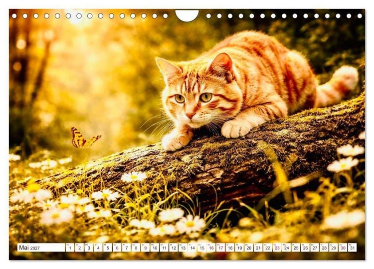 Produktbild: Rote Katzen (Wandkalender 2027 DIN A4 quer), CALVENDO Monatskalender