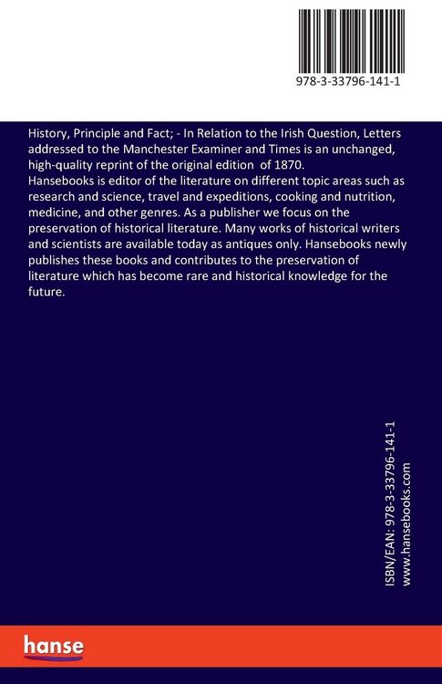 Produktbild: History, Principle and Fact;