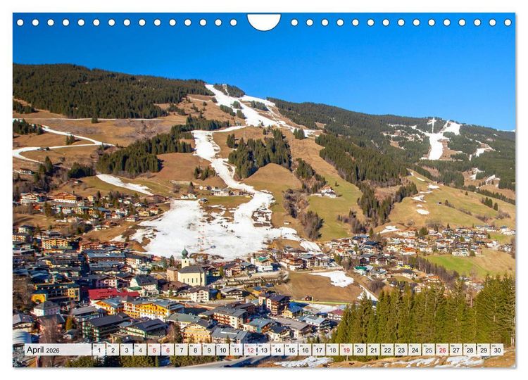 Produktbild: Gr&uuml;&szlig;e aus Saalbach (Wandkalender 2026 DIN A4 quer), CALVENDO Monatskalender