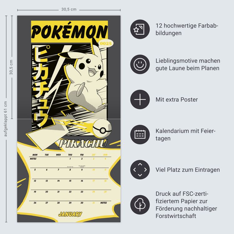 Produktbild: Pok&eacute;mon Broschurkalender 2026